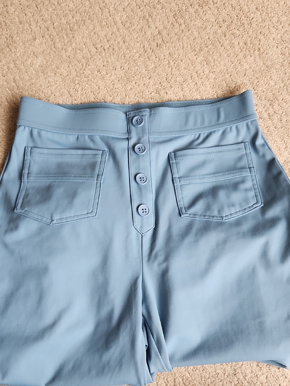 NWOT Halara DayStretch Blue Faux Button Pants Size M - Picture 6 of 8